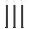 vidaXL Stupić za zidne lampe 3 kom 110 cm crne IP44