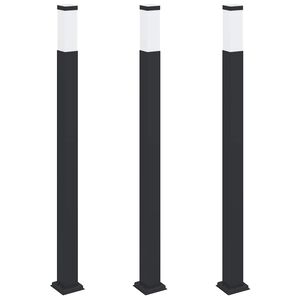vidaXL Stupić za zidne lampe 3 kom 110 cm crne IP44