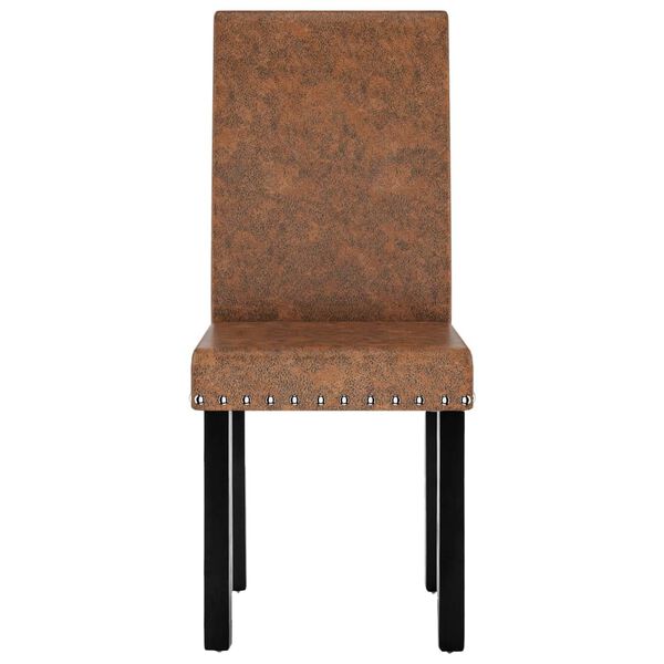 vidaXL Blagovaonske stolice od tkanine 2 kom smeđe