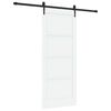 vidaXL Klizna vrata ORKDAL 83 x 202 cm Masivna borovina Bijela i crna