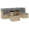 vidaXL 6-dijelni set vrtnih sofa s jastucima bež od poliratana