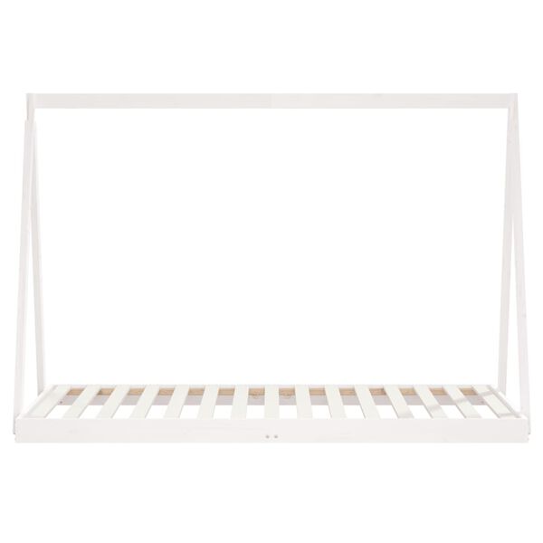 vidaXL Okvir za dječji krevet bijeli 90 x 190 cm od masivne borovine