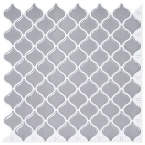 vidaXL Lanturn ploča 10 pcs Siva 27 x 27 cm Poliuretan i PET