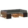 vidaXL Set vanjskih sofa 10 kom. Prirodna i antracit Poliester