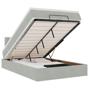 vidaXL Otomanski krevet s madracem svjetlosivi 120x190 cm bar&scaron;unasti