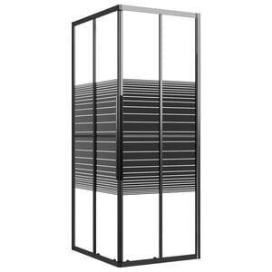 vidaXL Prugasta tu&scaron;-kabina ESG 90 x 70 x 180 cm crna