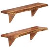 vidaXL Zidne police od masivnog bagremovog drva 2 kom 60 x 20 x 18 cm