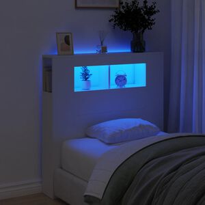 vidaXL LED uzglavlje bijelo 100 x 18,5 x 103,5 cm konstruirano drvo