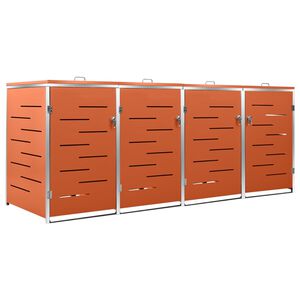 vidaXL Spremi&scaron;te za četiri kante za smeće 276,5x77,5x115 cm čelično