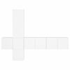 vidaXL 5-dijelni zidni TV elementi bijeli od konstruiranog drva