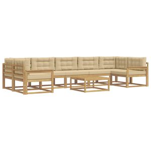 vidaXL Set vanjskih sofa 6 kom. Bijela i bež