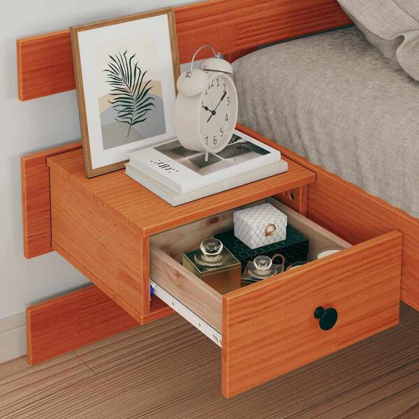 vidaXL Krevetna konstrukcija s uzglavljem Vosak smeđa 80 x 200 cm