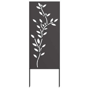 vidaXL Privatnost u vrtu Crna 50 x 140 cm Hladno valjana čelična