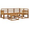 vidaXL Set vanjskih sofa 5 pcs Prirodna Čvrsto drvo akacije