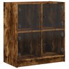 vidaXL Bočni ormarić sa staklenim vratima boja hrasta 68x37x75,5 cm
