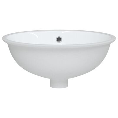 vidaXL Kupaonski umivaonik bijeli 43x35x19 cm ovalni keramički