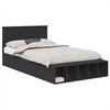 vidaXL Krevetna konstrukcija Crna 135 x 190 cm Konstruirano drvo