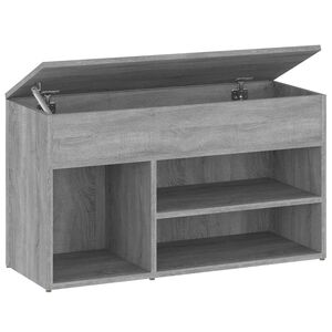 vidaXL Klupa za cipele boja sivog hrasta 80x30x45 cm konstruirano drvo