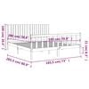 vidaXL Okvir kreveta s uzglavljem veliki bračni od masivnog drva