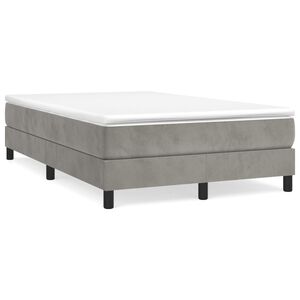 vidaXL Box spring krevet s madracem svjetlosivi 120x200 cm bar&scaron;unasti