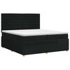 vidaXL Boxspring krevet s madracem Crna 200 x 200 cm Tkanina