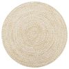 vidaXL Ručno rađeni tepih od jute bijele i prirodne boje 120 cm