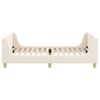 vidaXL Krevet za djecu s uzglavljem Krema 90 x 200 cm Vuna