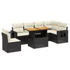 vidaXL 7-dijelni set vrtnih sofa od poliratana s jastucima crni
