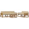 vidaXL Set vanjskih sofa s jastukom 6 pcs Prirodna i bež