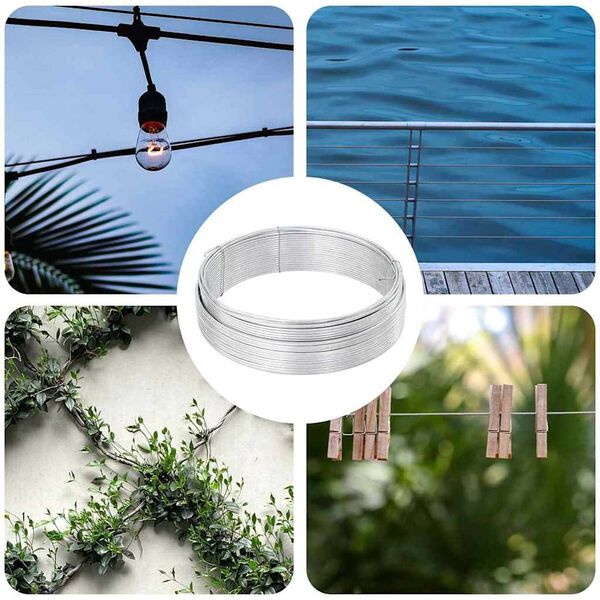 vidaXL Žica za vezivanje ograde Srebrno 25 m Žica vruće pocinkovana