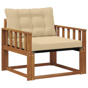 vidaXL Set vanjskih sofa Čvrsto drvo akacije i Textilene Prirodna