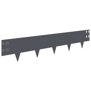 vidaXL Ograda oko Travnjaka 30 pcs 100 x 20 cm Čelik Antracit