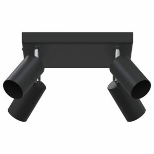 vidaXL Stropni reflektor s reflektorima Crna 26 x 26 x 16 cm Metal