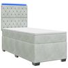 vidaXL Boxspring krevet s madracem Svjetlosiva 100 x 200 cm Bar&scaron;un