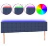 vidaXL LED uzglavlje plavo 180x5x78/88 cm od tkanine