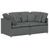 vidaXL Modularna sofa s jastucima, tkanina, tamno siva