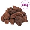 vidaXL Vulkansko kamenje 25 kg crveno 5 - 8 cm