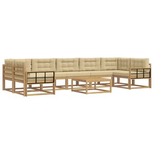 vidaXL Set vanjskih sofa 6 kom. Bijela i bež