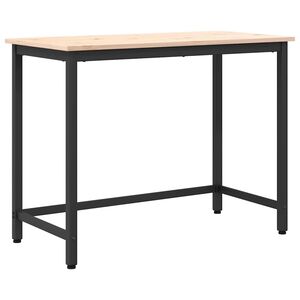 vidaXL stol Prirodna 100 x 50 x 77 cm Inženjerska drva i čelik
