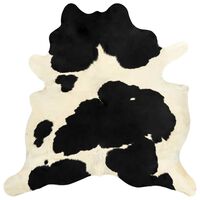 vidaXL Tepih od prave kravlje kože crno-bijeli 180 x 220 cm