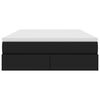 vidaXL Krevet s madracem i skladi&scaron;tem Crna 140 x 190 cm Lažna koža