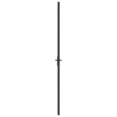vidaXL Unutarnja vrata 83 x 201,5 cm crna od mat stakla i aluminija