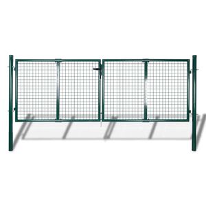 vidaXL Vrata za ogradu Čelik 300x100 cm Zelena