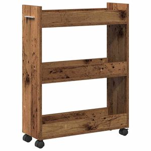 vidaXL Cabinet s kotačem Staro drvo 60 x 22 x 79 cm