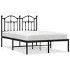 vidaXL Metalni okvir za krevet s uzglavljem crni 120x190 cm