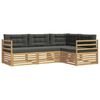 vidaXL Set vanjskih sofa 4 kom. Bijela i antracit Poliester