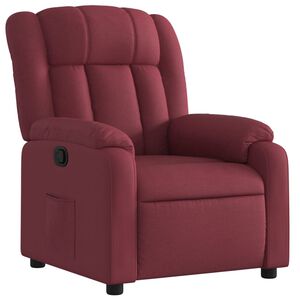 vidaXL Naslonjač od tkanine crvena boja vina