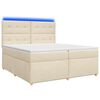 vidaXL Boxspring krevet s madracem Krem 200 x 200 cm Tkanina