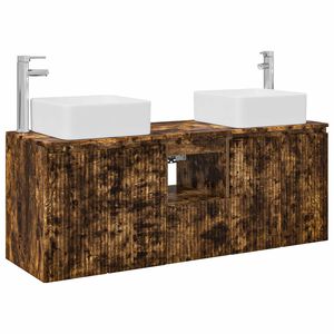 vidaXL Set ormarića za kupaonicu 3 kom. Dimljeni hrast 53 x 35 x 63 cm
