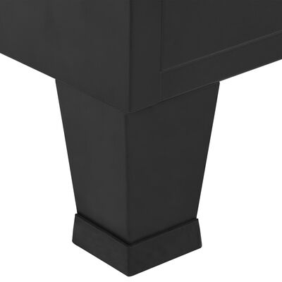 vidaXL Ormar industrijski crni 90 x 40 x 140 cm čelični